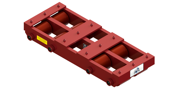 Long Straight Line Skate HBB-100-P | 20 Ton Capacity - Polyurethane Rollers