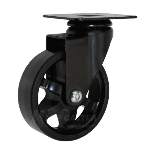 3" x 7/8" Polyurethane on Iron Wheel Swivel Caster - 100 Lbs Capacity