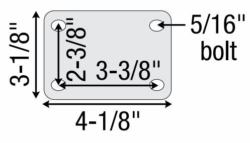 3" x 1-13/16" Glass Filled Nylon Wheel Swivel Caster with Sure-Lok Brake - 1000 Lbs Capacity