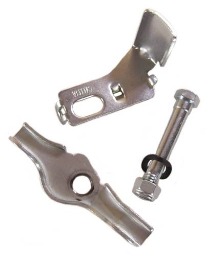 Disassembled top lock brake kit for 4" x 1-1/4" caster wheels