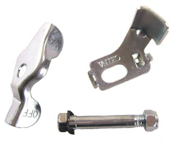 Disassembled top lock brake kit for 3" x 1-1/4" caster wheels