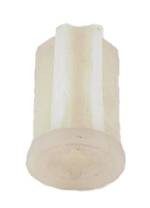 A white plastic socket designed for a 5/16 inch grip neck stem.