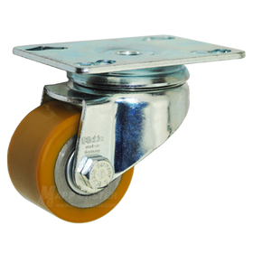 50mm x 33mm (1.96" x 1.29") Polyurethane Wheel Swivel Caster - 330 Lbs Capacity