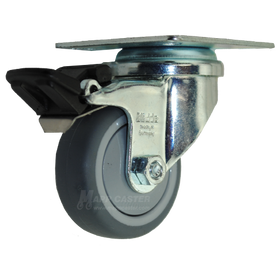 50mm Thermoplastic Rubber Wheel Swivel Caster With Brake- Part #ELPA-TPA-50K-FI-FK