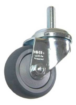 50mm x 19mm TPR Wheel Swivel Caster with M10 x 30 Threaded Stem - Part#: ELRA-TPA 50K-FK-GS10