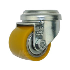 35mm x 27mm (1.37" x 1.06") Polyurethane on Steel Wheel Hollow Kingpin Swivel Caster - 220 Lbs Capacity