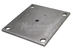 2RT9517PS Caster Weld on Top Plate 5" x 5-1/2" Unplated