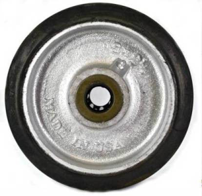 8 x 2-1/2 H90 Rubber on Iron Concrete Saw Wheel - Select Bearing Size