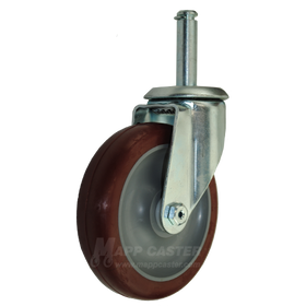 5"x1-1/4" Polyurethane Wheel Swivel Caster With 5/8" Grip Ring Stem - Part #:G2.05251.91