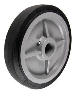 Value Collection 8" Rubber Caster Wheel - 1-5/8" Wide, 5/8" Axle, 2" Hub