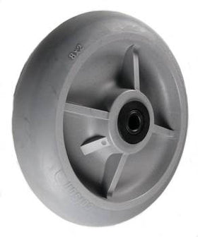 8" x 2" Crowned Thermoplastic Rubber (TPR) Wheel - 600 Lbs Capacity