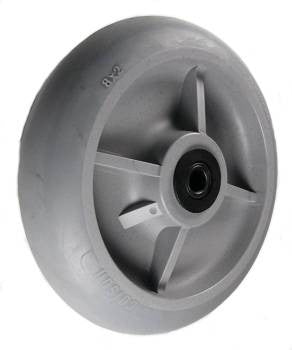 8" x 2" Crowned Thermoplastic Rubber (TPR) Wheel - 600 Lbs Capacity