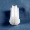 A white plastic socket designed for a 5/16 inch grip neck stem.