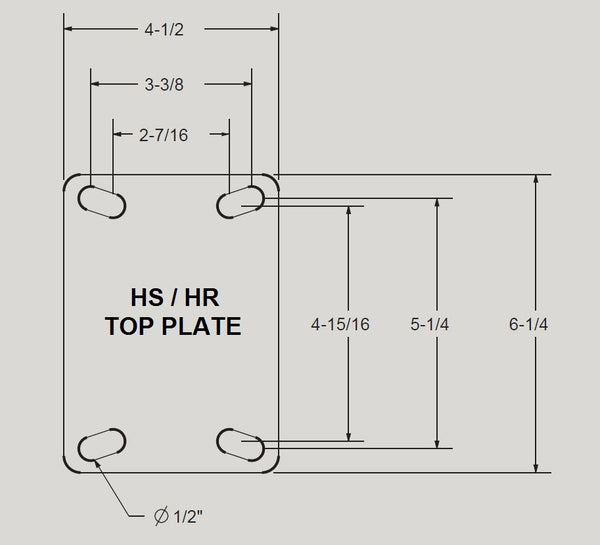 10" x 2-1/2" Phenolic Wheel HR Rigid Caster - 2,000 Lbs Capacity