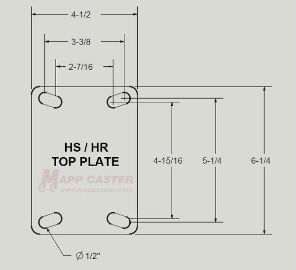 10" x 2-1/2 Polyurethane on Aluminum HR Rigid Caster - 1,750 Lbs Capacity