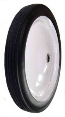 16" x 1-3/4" Flat Free Wheel with Ball Bearings & 2-3/4" Centered Hub - 150 Lbs Capacity