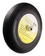 480/400-8 Flat Free Ever-Roll Wheel with Ball Bearings & 3" Centered Hub - 350 Lbs Capacity