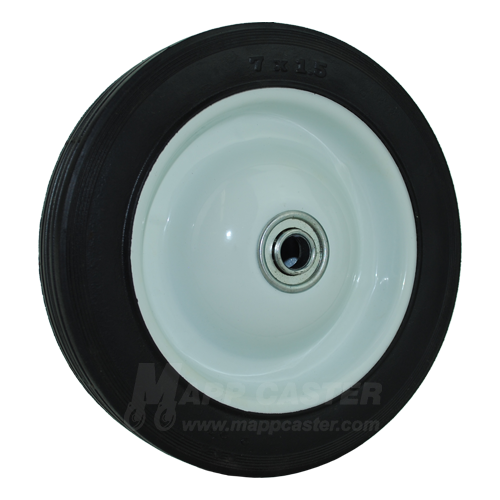 7" x 1-1/2" Flat Free Wheel on Steel Hub - Part # J715R