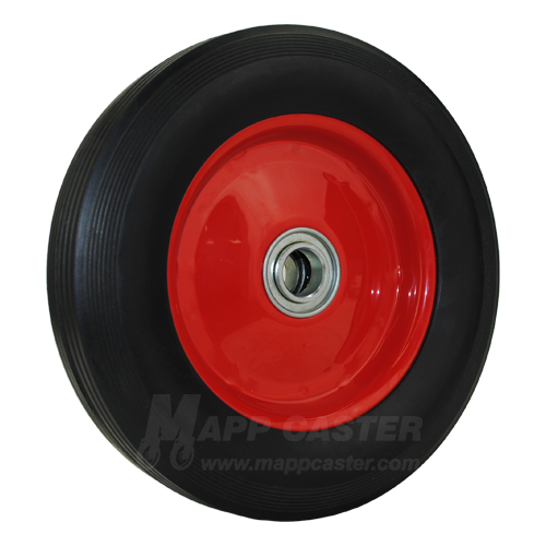 8" x 1-3/4" Flat Free Wheel on Steel Hub Red - Part # J87558OFHD