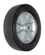 12" x 3" Solid Rubber on Polyolefin Rim with Ball Bearings & 3-1/8" Centered Hub - 750 Lbs Capacity