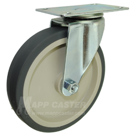 5" x 1" Thermoplastic Rubber Wheel Swivel Caster - 135 Lbs Capacity