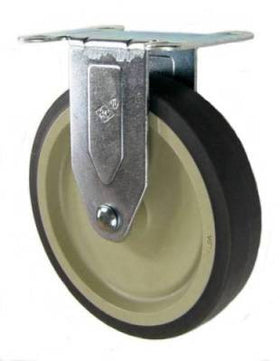 5" x 1" Thermoplastic Rubber Wheel Rigid Caster - 135 Lbs Capacity