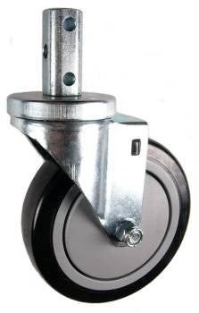 5" x 1-1/4" Polyurethane Wheel Caster with 7/8" Octagon Stem - 350 Lbs Capacity