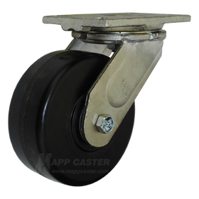 6" Industrial Casters | 6" x 2-1/2" Phenolic Wheel Rigid Caster - 26HS87