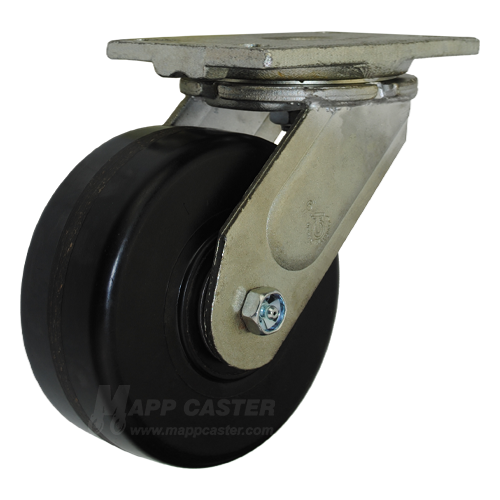 6" Industrial Casters | 6" x 2-1/2" Phenolic Wheel Rigid Caster - 26HS87