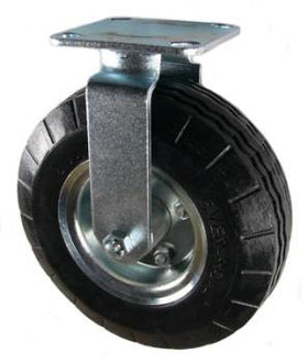 8" x 2-3/4" Ever-Roll (Flat Free) Rigid Caster - 250 Lbs Capacity