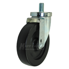 5" Heavy Polyolefin Wheel Swivel Caster With 3/4"-10x1" Thread Stem - Part #: L75HP50GB8288YY