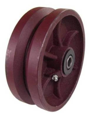 6" x 2" V-Groove Ductile Steel Wheel - Part # LDV60JT84