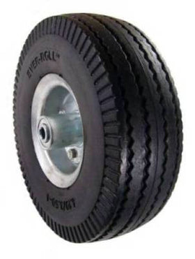 10" x 3" Flat Free Ever-Roll Wheel with Ball Bearings & 4" Centered Hub - 280 Lbs Capacity