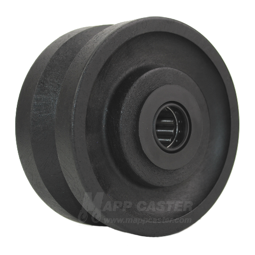 4" x 2" V-Groove Nylon Wheel with Bearings - Part # LMV40JT