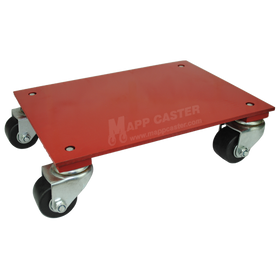 Powder Coated 12" x 16" Heavy Duty Steel Flat Dolly - 2500 lbs. Capacity