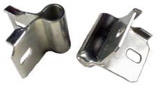 Metal socket designed for mounting to outside corners with two screw holes each, intended for use with 7/16" stem grip rings.