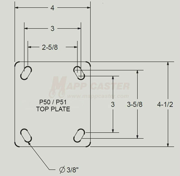 4" x 2" Phenolic Wheel Kingpinless Swivel Brake Caster - 800 Lbs Capacity