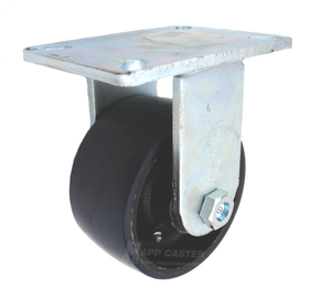 6" x 3" Polyurethane on Iron Wheel Rigid Caster - Part #: P7006301602