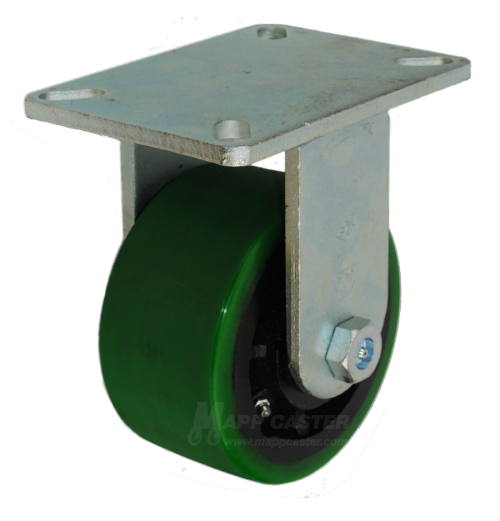 6" x 3" EX Polyurethane on Iron Wheel Rigid Caster - Part # P7006301602-EX