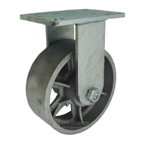 8" x 3" Cast Iron Rigid Caster - Part# P7008301102