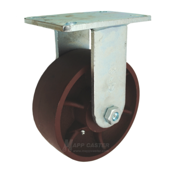 8" x 3" Ductile Steel Wheel Swivel Caster - Part# P7108301101