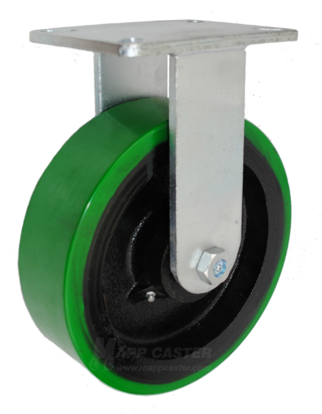 P7010301602-EX: 10" x 3" EX Polyurethane on Iron Wheel Rigid Caster