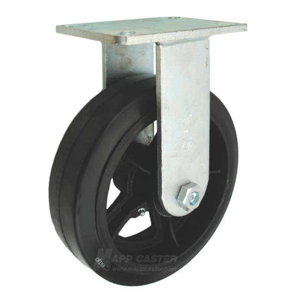 P7010301702 - 10" x 3" Rubber on Iron Wheel Swivel Caster