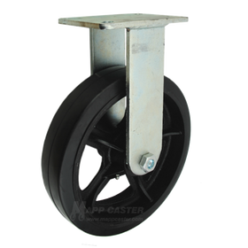 P7012301702 - 12" x 3" Rubber on Iron Wheel Rigid Caster