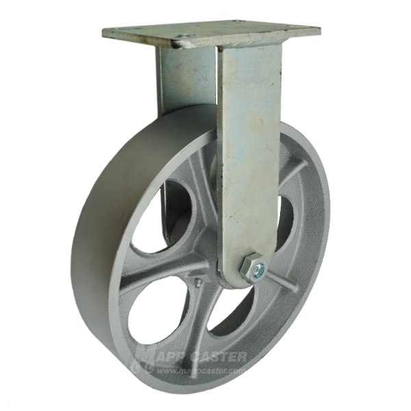 12" x 3" Cast Iron Wheel Rigid Caster - Part # P7012301STL2