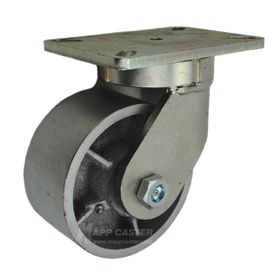 6" x 3" Cast Iron Wheel Swivel Caster - Part # P7106301121
