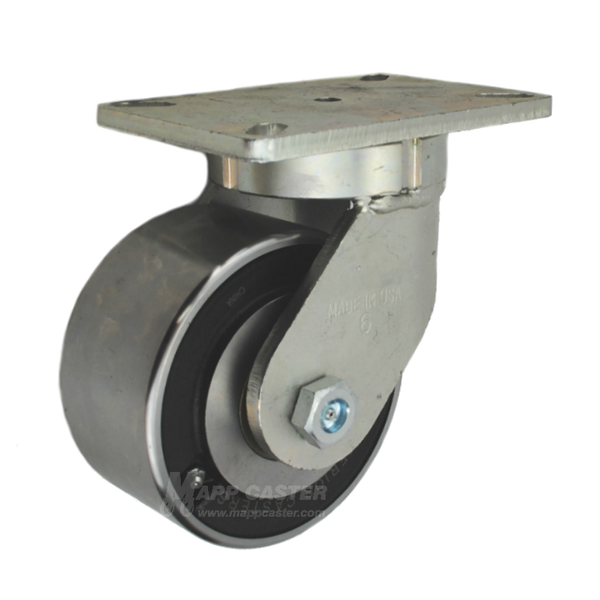 6" x 3" Forged Steel Wheel Swivel Caster - Part # P7106301201