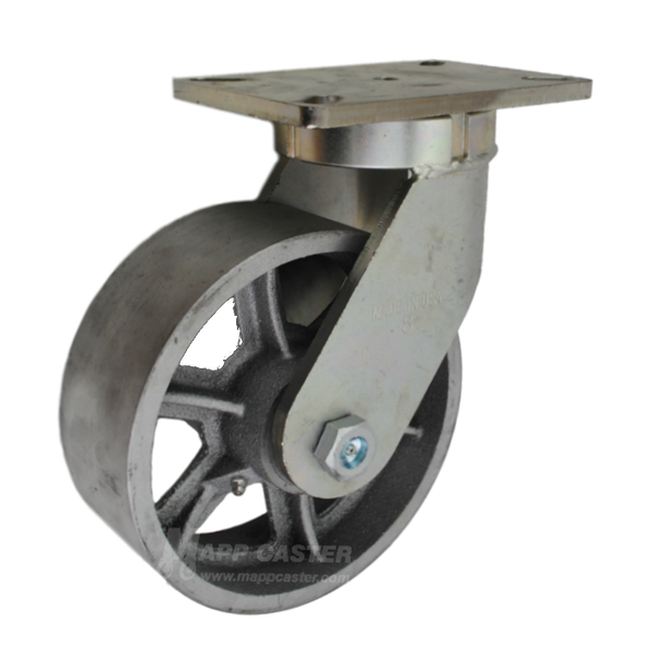 8" x 3" Cast Iron Swivel Caster - Part# P7108301111