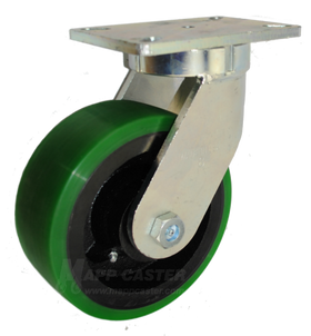 8" x 3" EX Polyurethane on Iron Wheel Swivel Caster - Part # P7108301601-EX