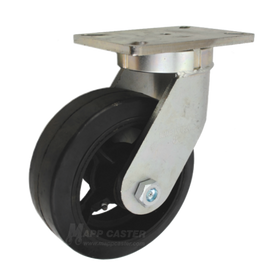 8" x 3" Rubber on Iron Wheel Swivel Caster - Part # P7108301701